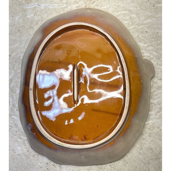 Santa Claus Face Christmas Cookie Plate Holiday Trinket Tray Dish - Picture 2 of 8